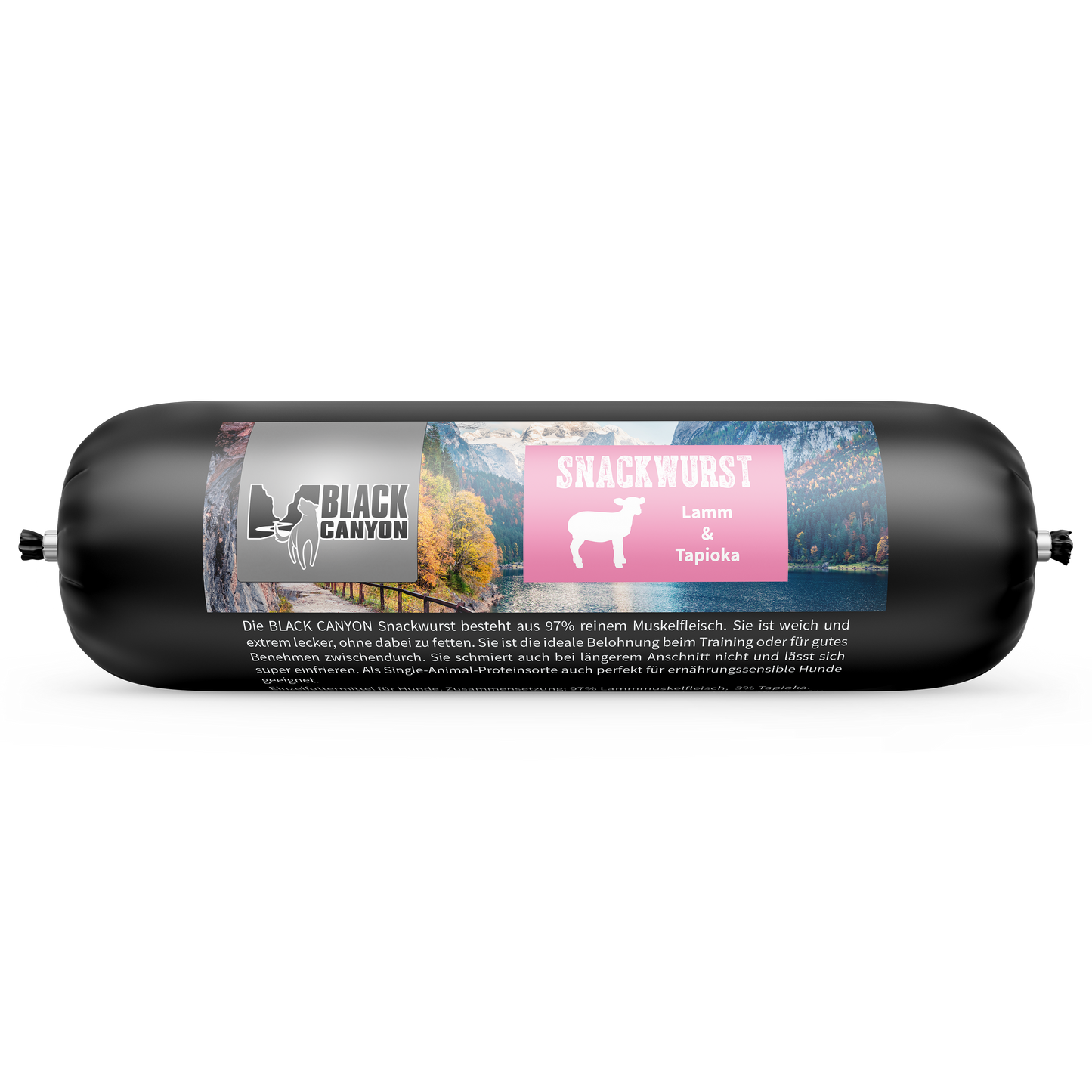 Black Canyon Snackwurst Single-Protein Lamm, Ziege, Truthahn, Rind