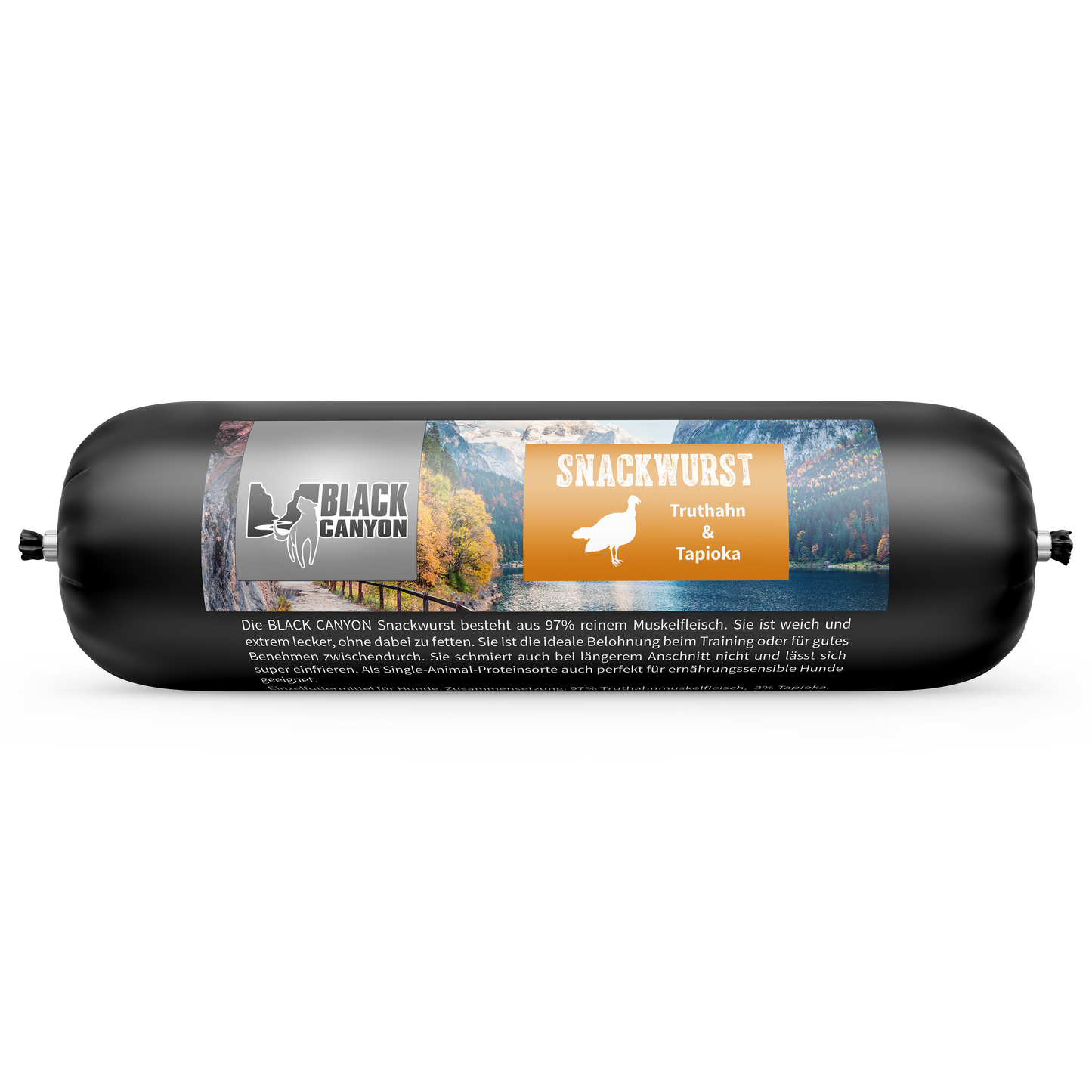 Black Canyon Snackwurst Single-Protein Lamm, Ziege, Truthahn, Rind
