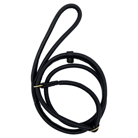 Romneys Soft-Leder Moxonleine, schwarz, 1,20 m