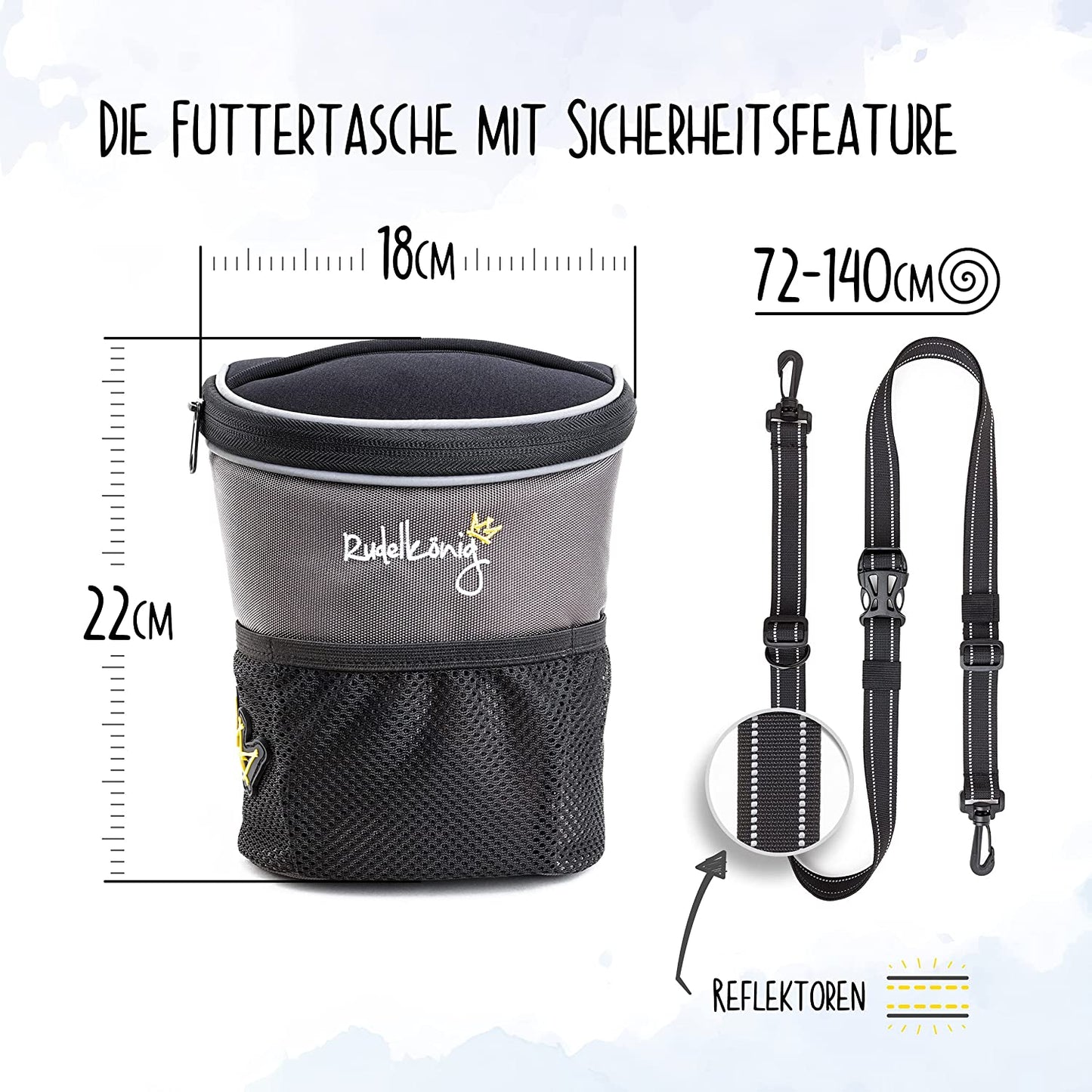 Rudelkönig Leckerlibeutel / Praktische Futtertasche für das Hundetraining
