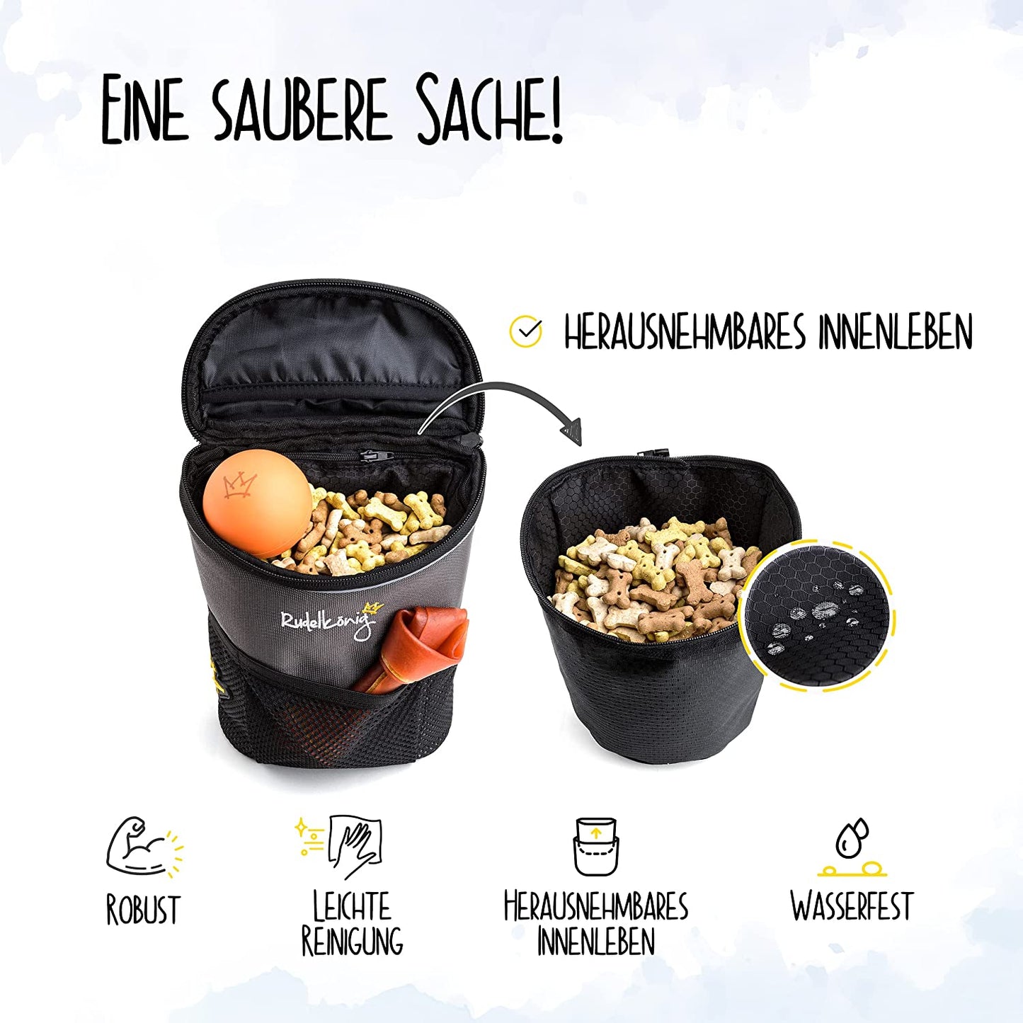 Rudelkönig Leckerlibeutel / Praktische Futtertasche für das Hundetraining