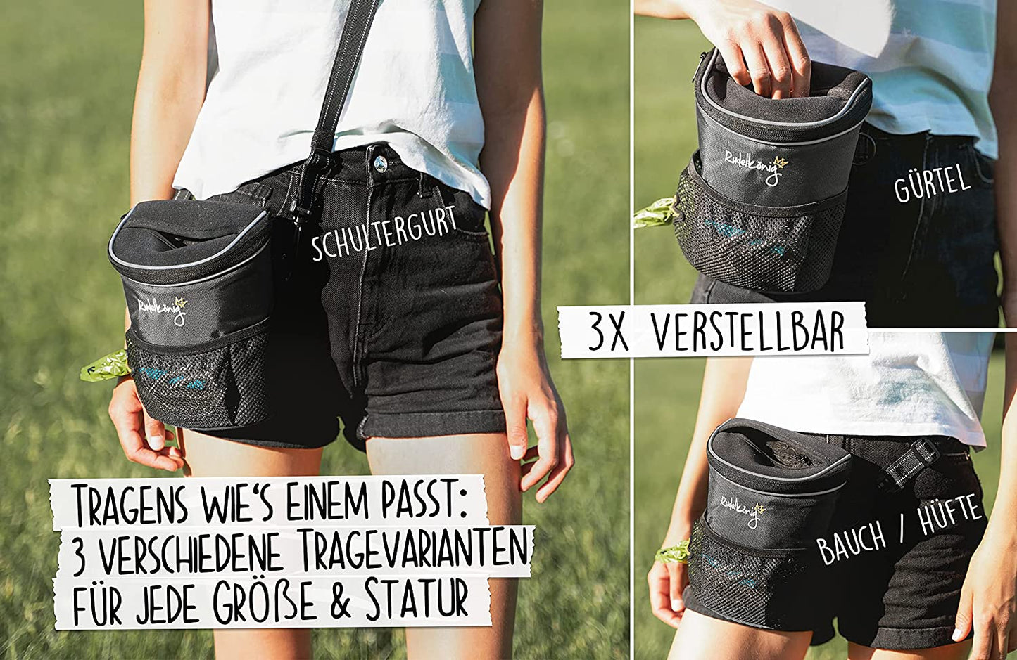 Rudelkönig Leckerlibeutel / Praktische Futtertasche für das Hundetraining