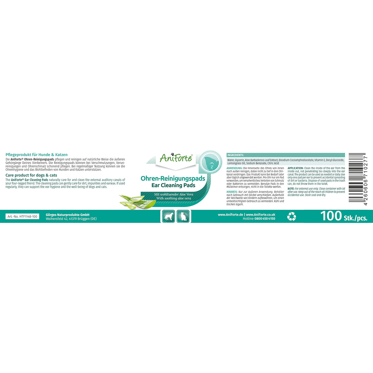 AniForte® Ohren-Reinigungspads