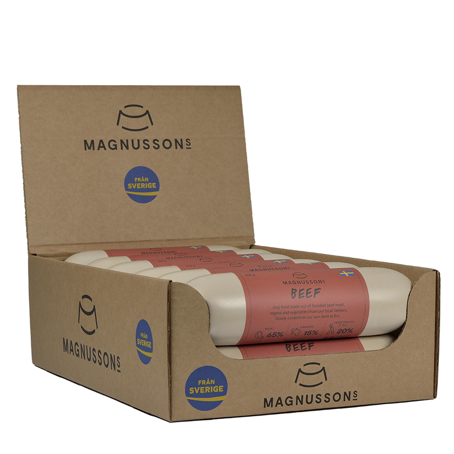 Magnussons Nassfutter BEEF 12 x 650 g Würste