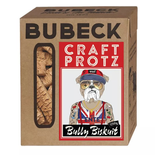 Bubeck Craftprotz Bully Biskuit mit Ente 1.25 kg | Hundekuchen