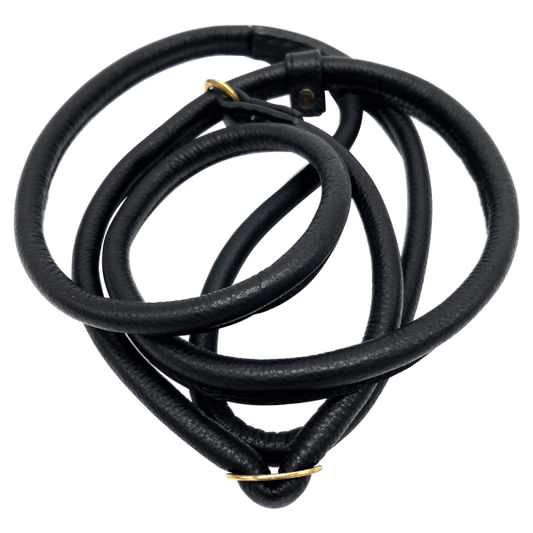 Romneys Soft-Leder Moxonleine, schwarz, 1,20 m