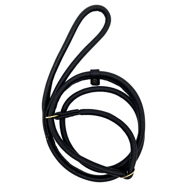 Romneys Soft-Leder Moxonleine, schwarz, 1,20 m