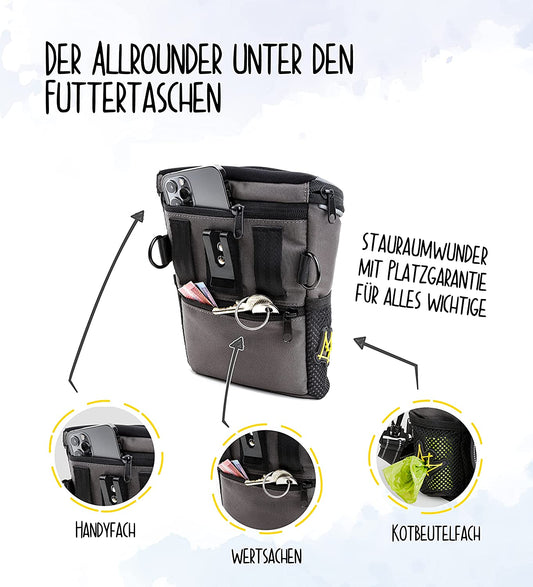 Rudelkönig Leckerlibeutel / Praktische Futtertasche für das Hundetraining