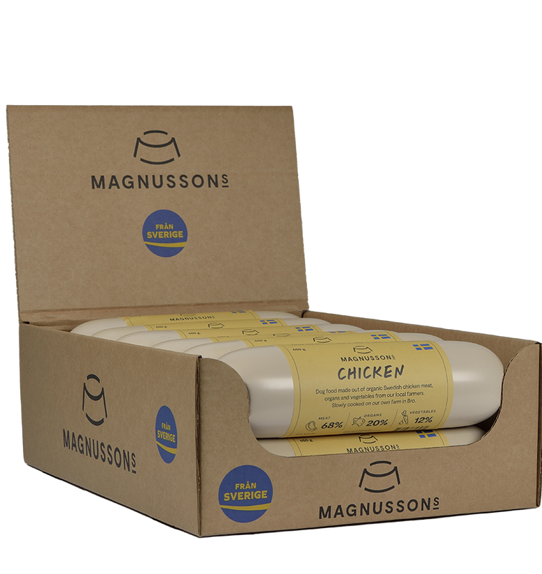 Magnussons Nassfutter BIO-Hühnchen 12 x 650 g Würste